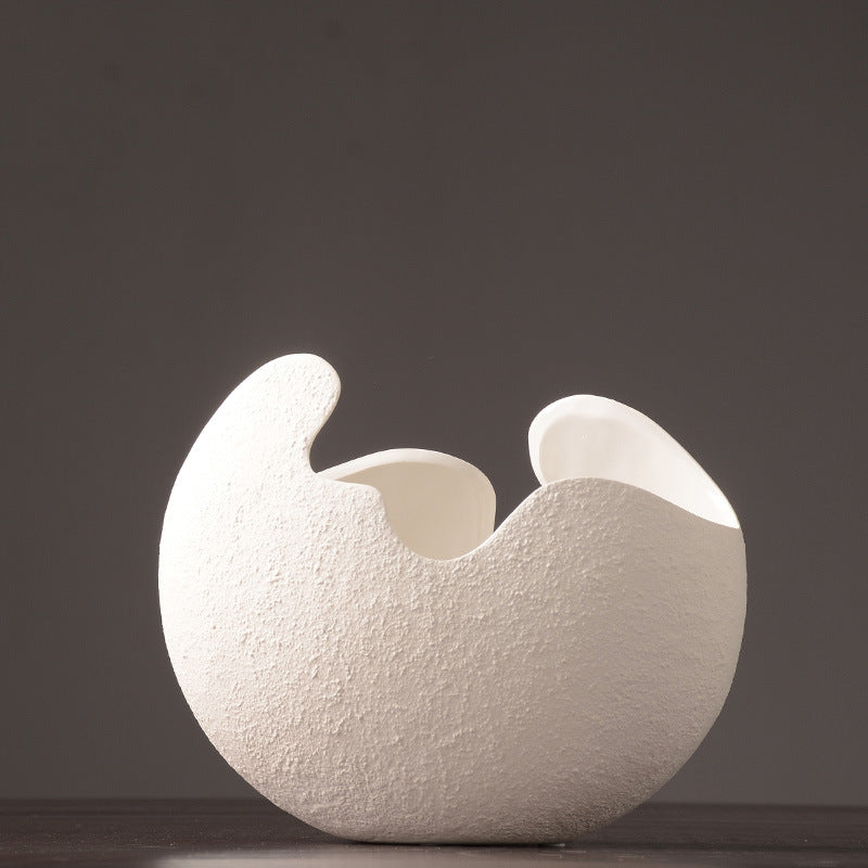 Simple White Ceramic Decorative Vase