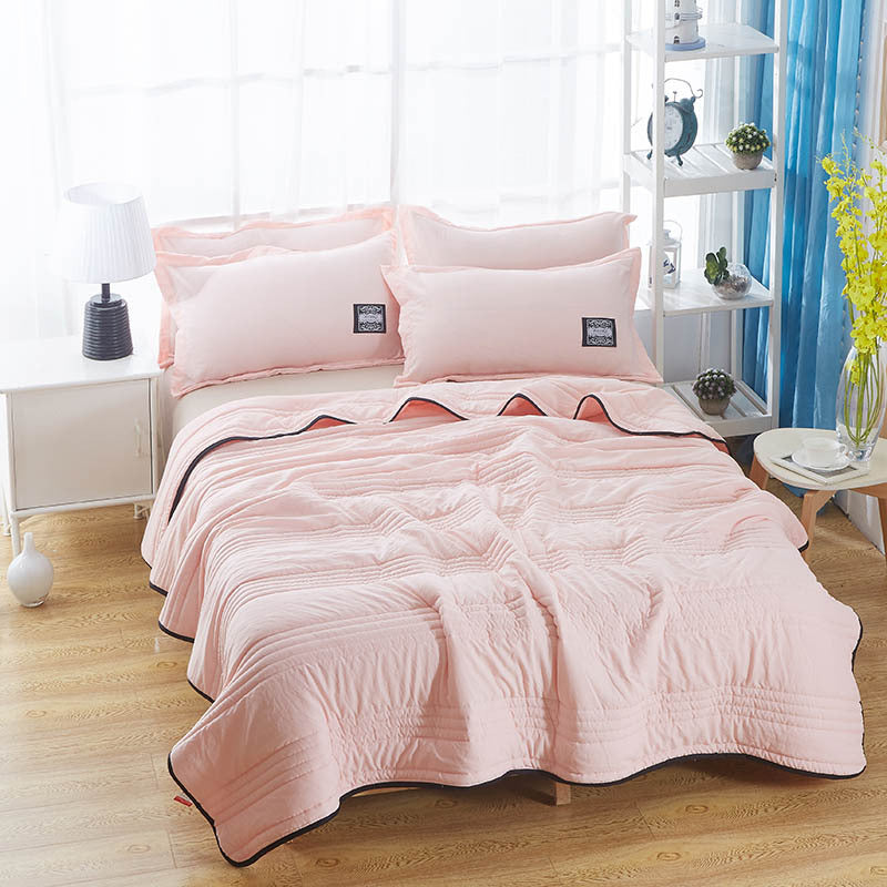Cooling Blanket – Pure Color Summer Quilt, Lightweight Air‑Conditioning Quilt, Compressible Cool Quilt