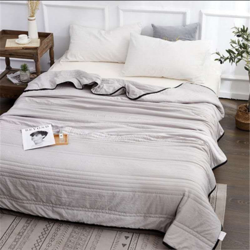 Cooling Blanket – Pure Color Summer Quilt, Lightweight Air‑Conditioning Quilt, Compressible Cool Quilt