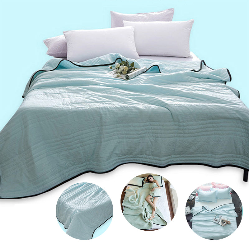 Cooling Blanket – Pure Color Summer Quilt, Lightweight Air‑Conditioning Quilt, Compressible Cool Quilt