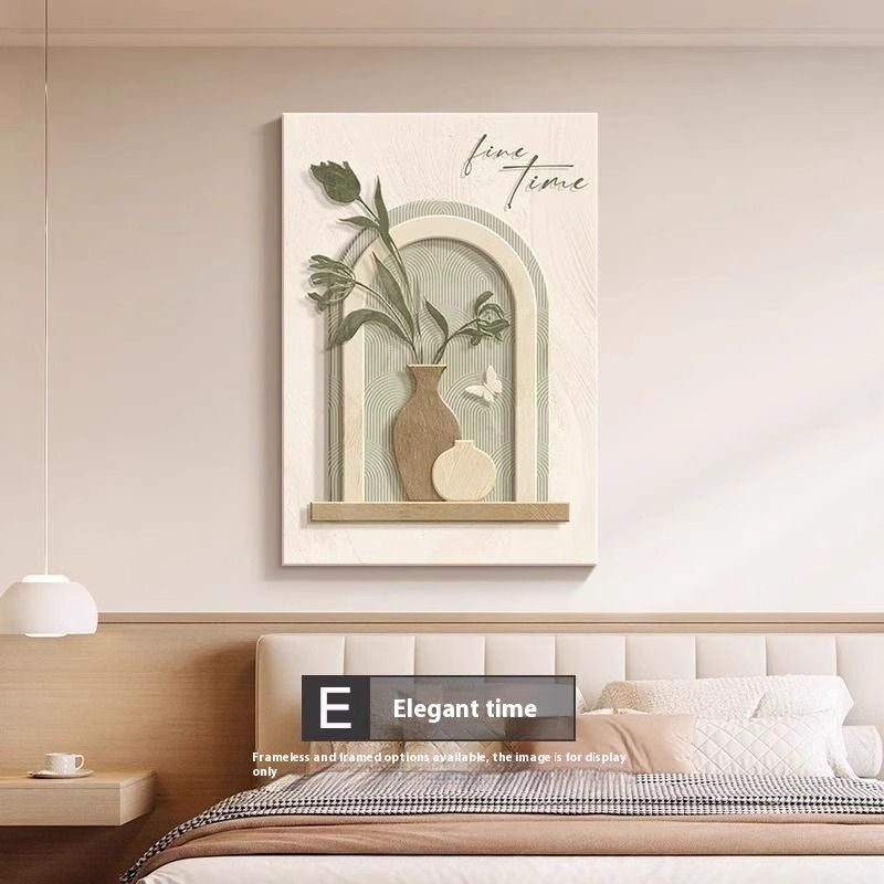 Decorative Painting – Cream Style Abstract Line Character Mural