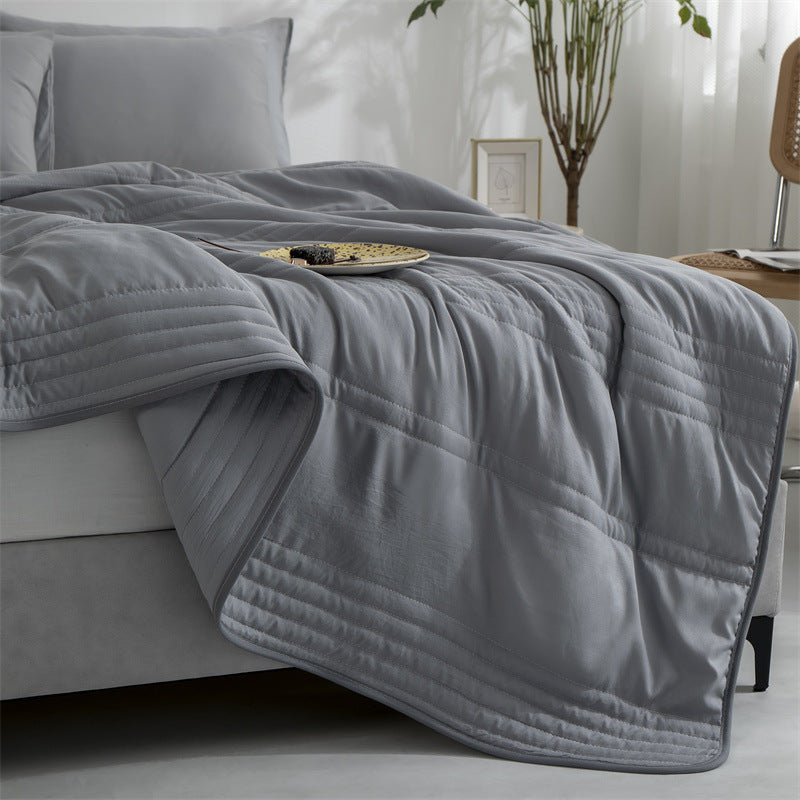 Cooling Blanket – Pure Color Summer Quilt, Lightweight Air‑Conditioning Quilt, Compressible Cool Quilt