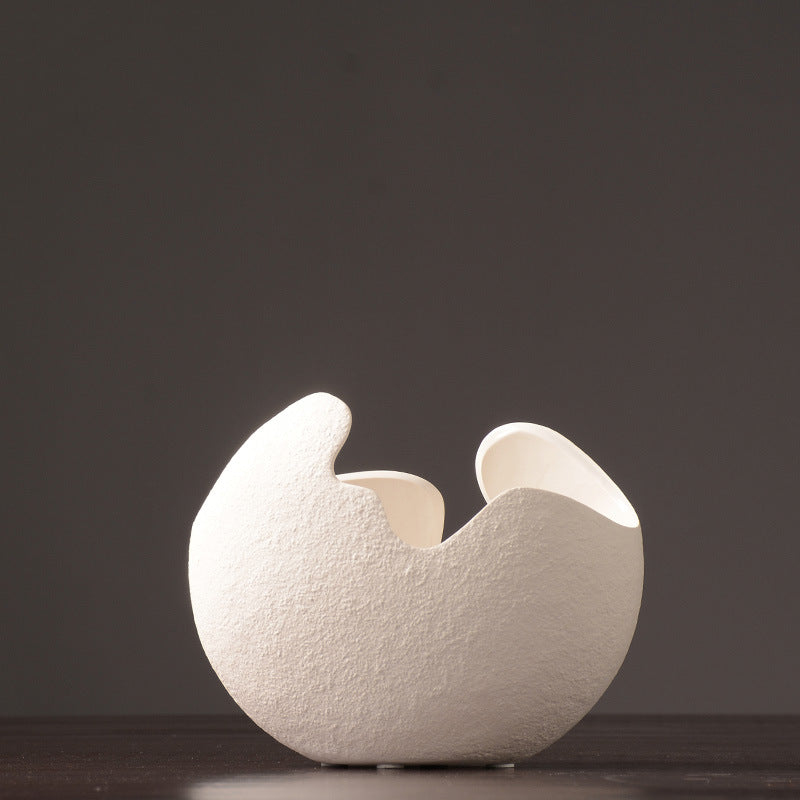 Simple White Ceramic Decorative Vase