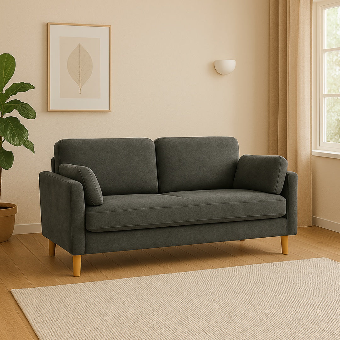 Modern Minimalist 2‑Seater Sofa – Compact Upholstered Loveseat for Small Spaces