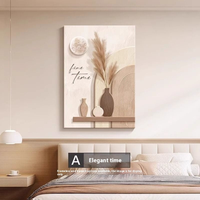 Decorative Painting – Cream Style Abstract Line Character Mural
