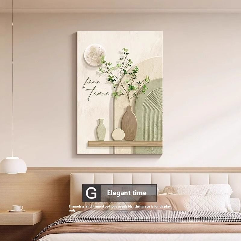 Decorative Painting – Cream Style Abstract Line Character Mural