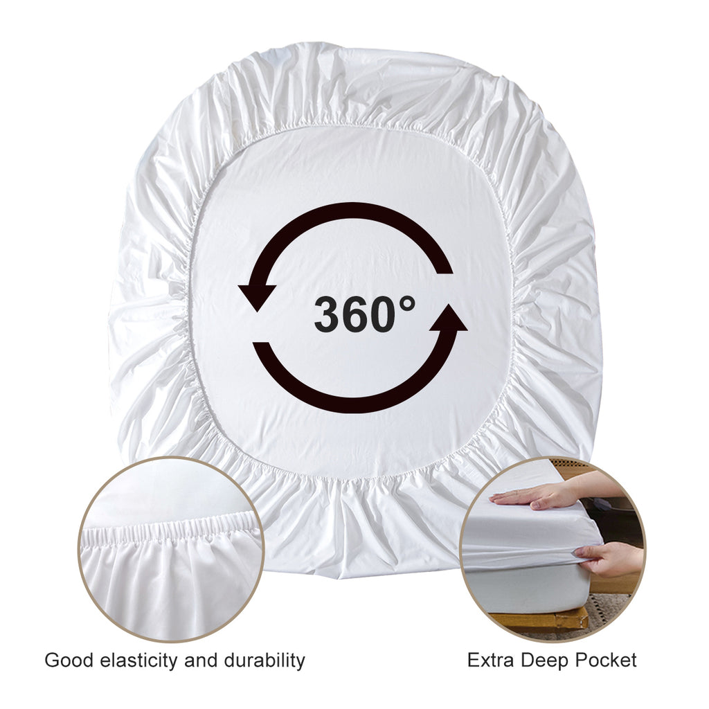 3‑Piece Retro Boho Geometric Bedding Set – Fitted Sheet + 2 Pillowcases (All‑Season Comfort)