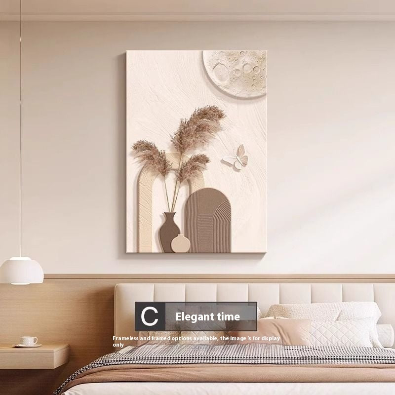 Decorative Painting – Cream Style Abstract Line Character Mural