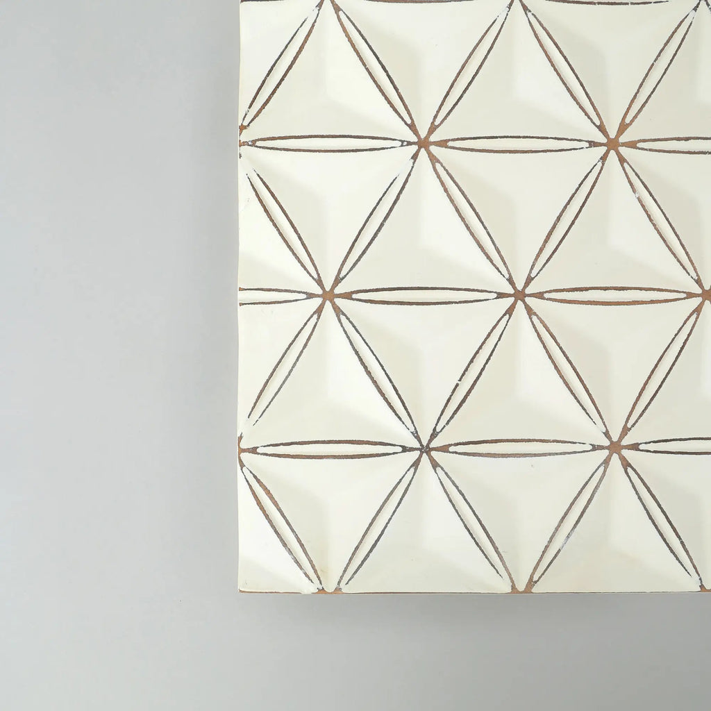 White Square Handcrafted MDF Wall Decor – 16" × 16" Elegant Home Accent