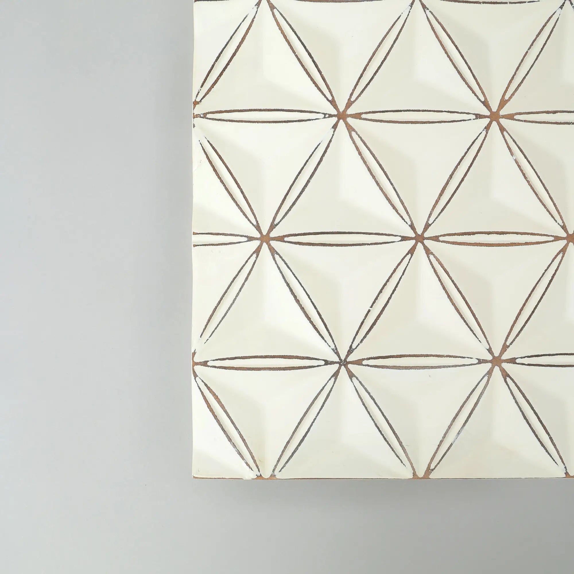White Square Handcrafted MDF Wall Decor – 16" × 16" Elegant Home Accent